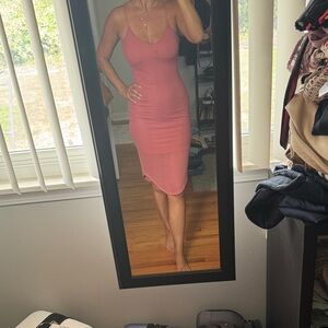 Elegant Pink Sleeveless Dress